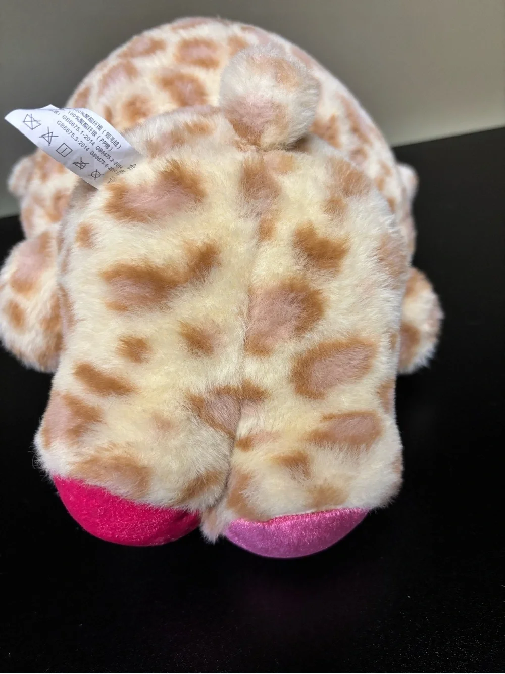 Hello Kitty Leopard-Pattern Plush with Hot Pink Bow